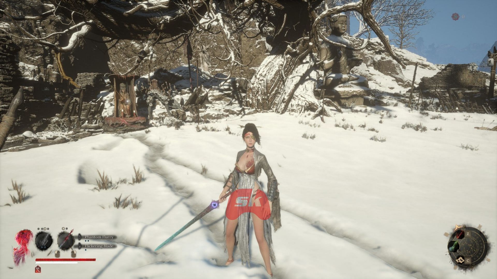 One-Handed Sword can also be considered as one of the best beginner weapons (Image via Sportskeeda Gaming // 505 Games)